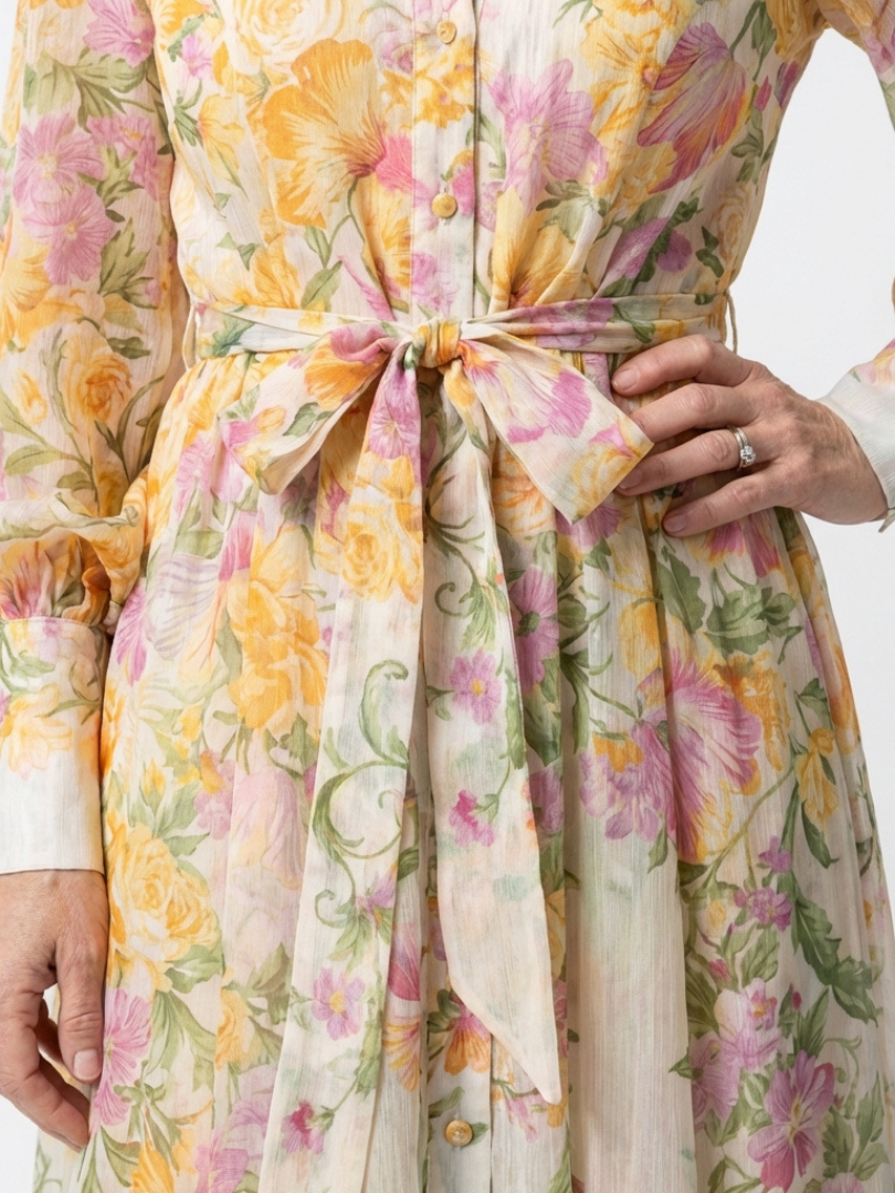 Cressida | Floral Sheer Long Sleeve Maxi Dress 2