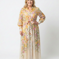 Cressida | Floral Sheer Long Sleeve Maxi Dress 3