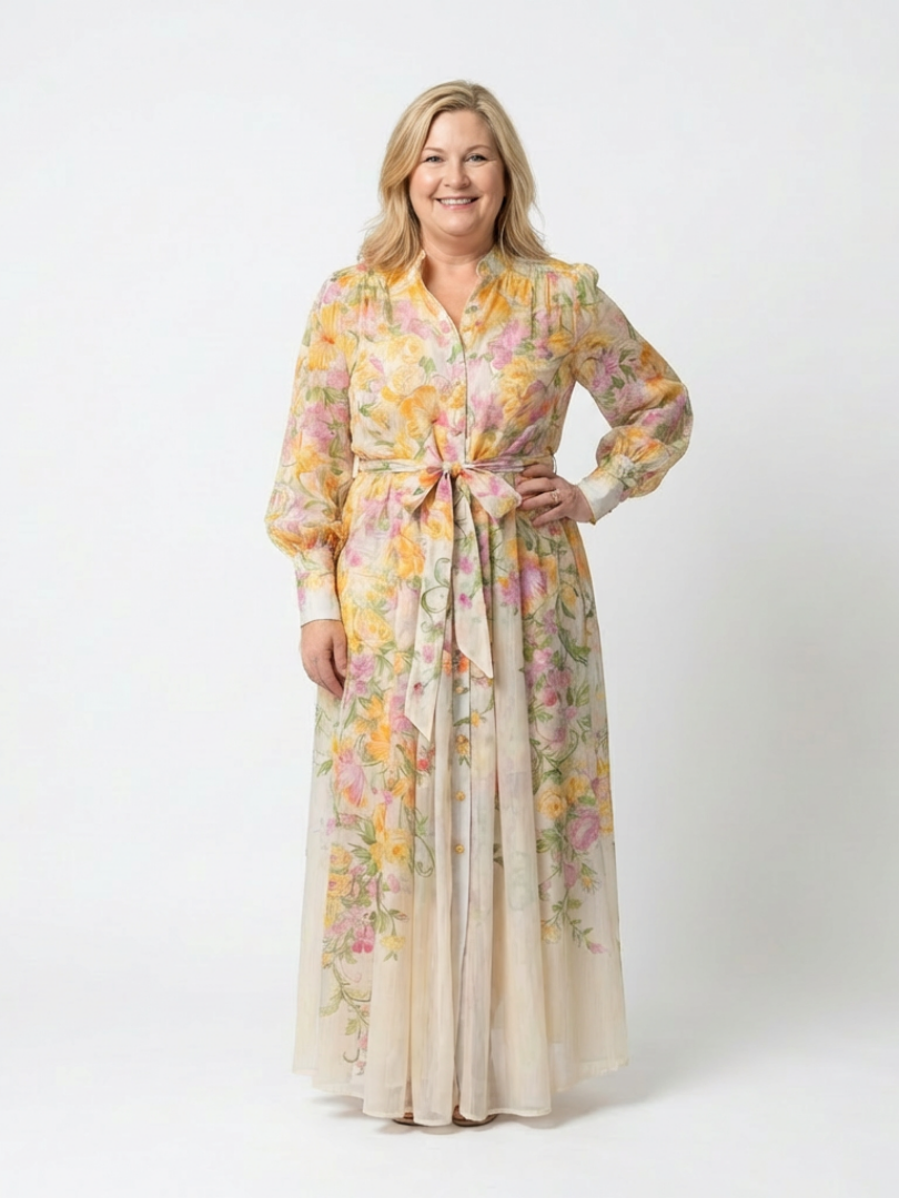 Cressida | Floral Sheer Long Sleeve Maxi Dress 3