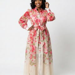 Cressida | Floral Sheer Long Sleeve Maxi Dress 4