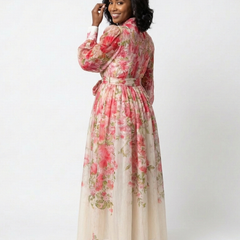 Cressida | Floral Sheer Long Sleeve Maxi Dress 5