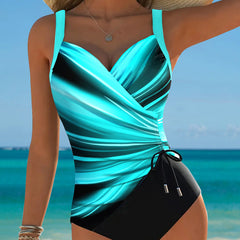 Eleanor | Gradient Drawstring One-Piece Swimsuit 0