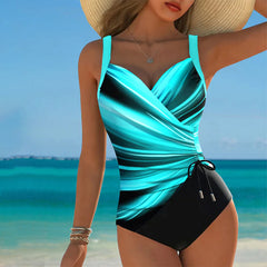 Eleanor | Gradient Drawstring One-Piece Swimsuit 5