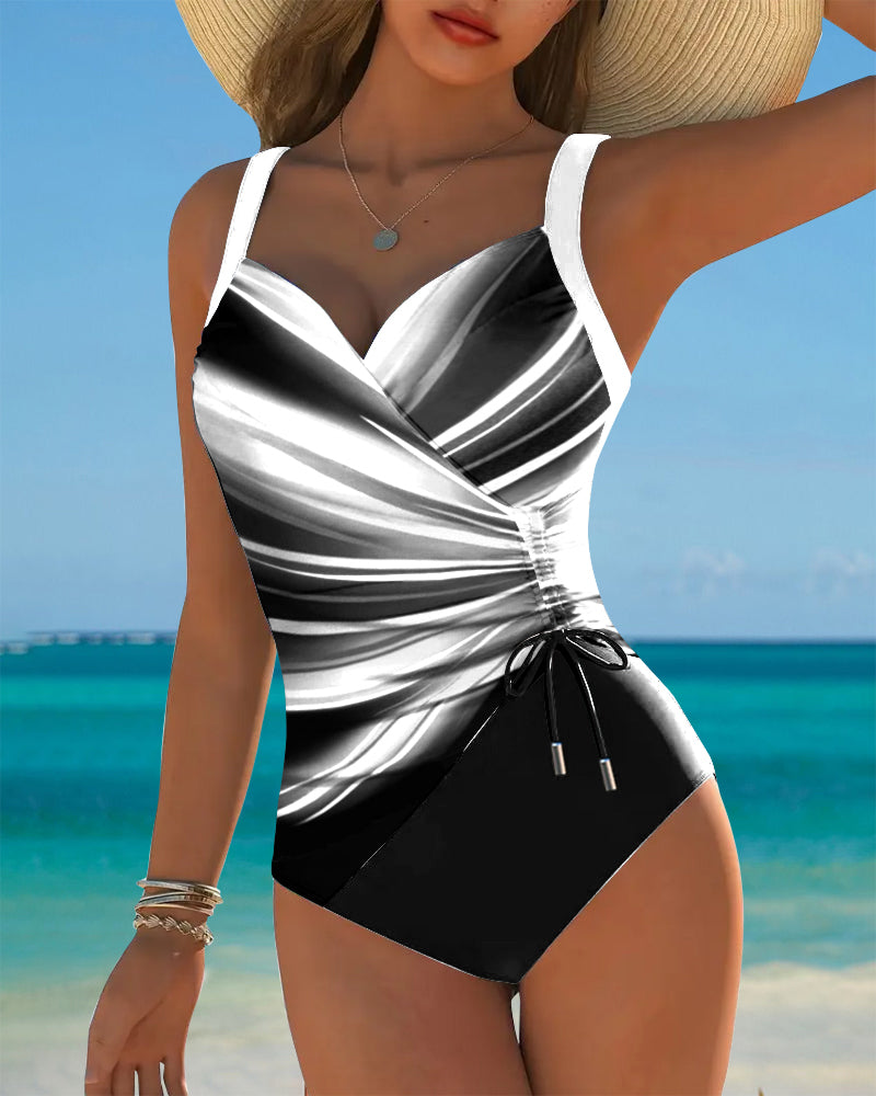 Eleanor | Gradient Drawstring One-Piece Swimsuit 6