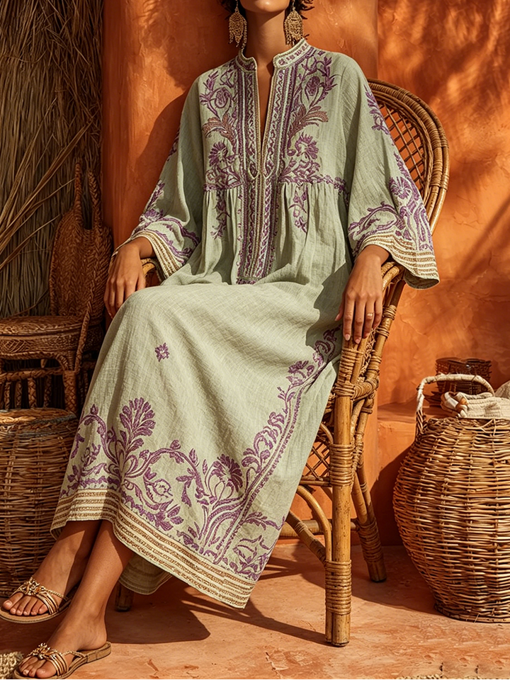 Elena™ | Embroidered Mediterranean Maxi Dress 3