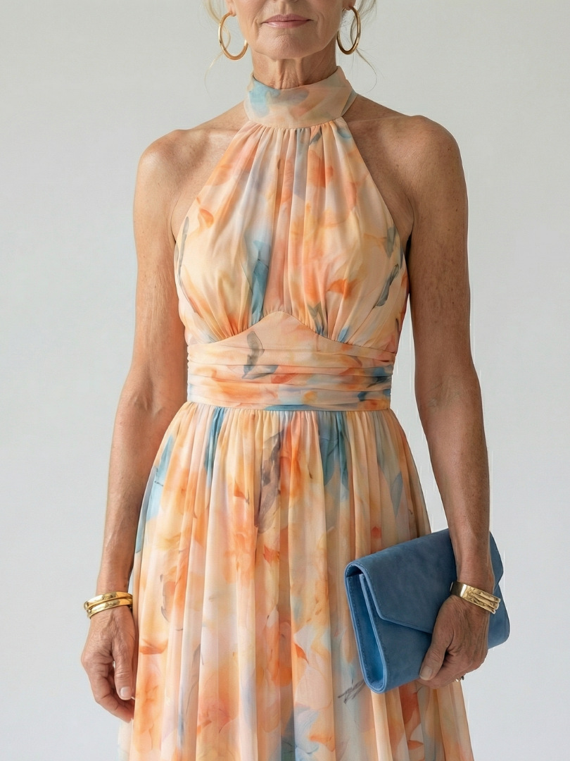 Elin | Soft Halter Midi Dress 1