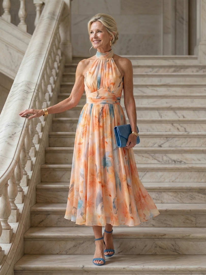 Elin | Soft Halter Midi Dress 3