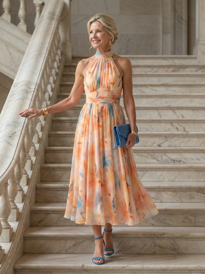 Elin | Soft Halter Midi Dress 3