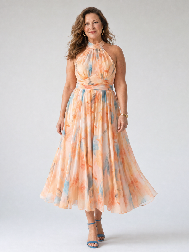 Elin | Soft Halter Midi Dress 4