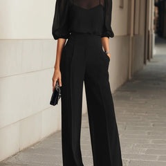 Elodie | Top And Wide-leg Pants Three-piece Set 0