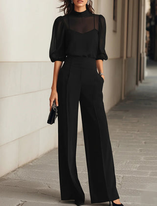 Elodie | Top And Wide-leg Pants Three-piece Set 0