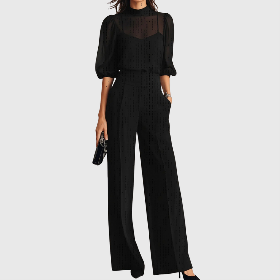 Elodie | Top And Wide-leg Pants Three-piece Set 1