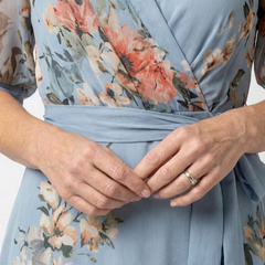 Elowen | Floral Wrap V Neck Maxi Dress 2