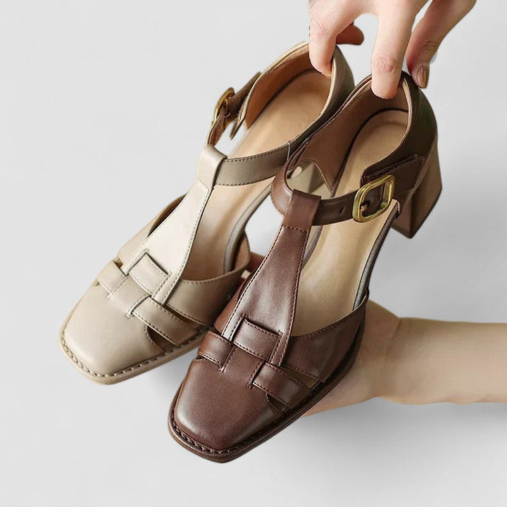 Elyxiana | Orthopedic T-Strap Block Heels 1