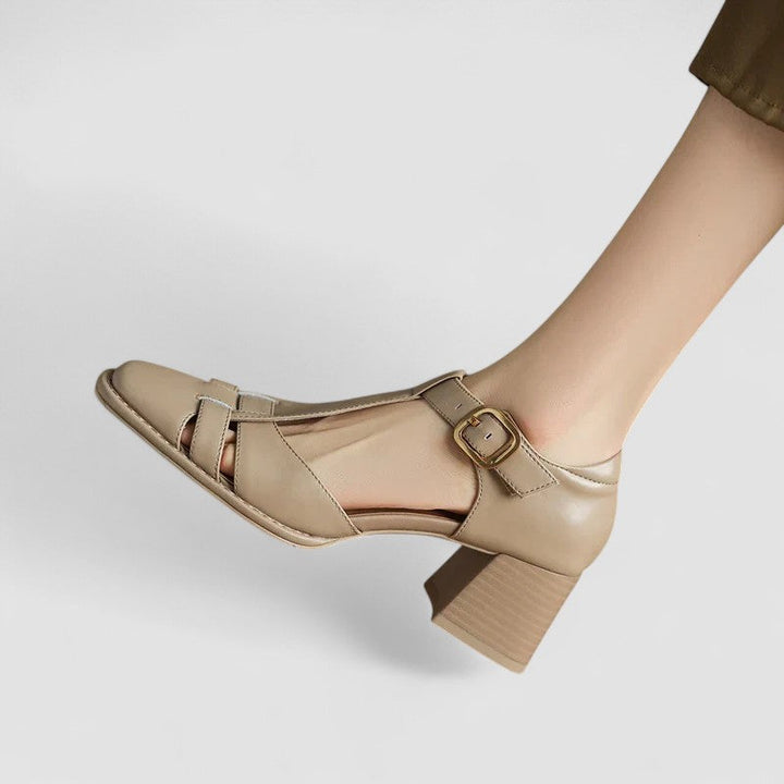 Elyxiana | Orthopedic T-Strap Block Heels 2
