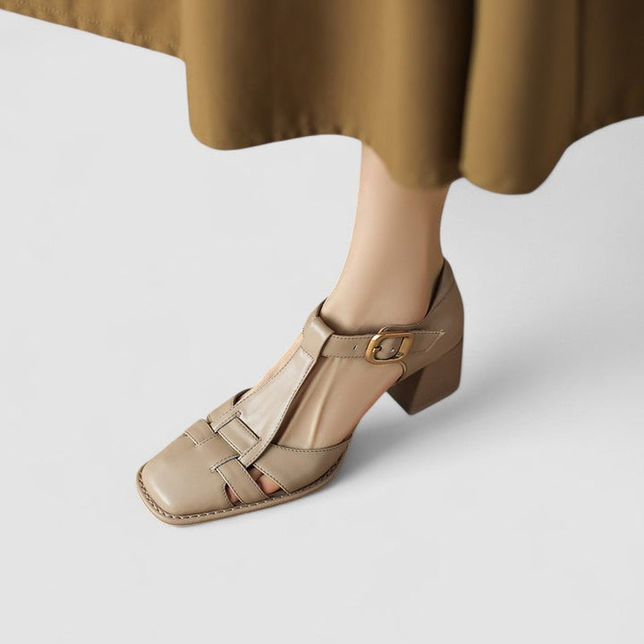 Elyxiana | Orthopedic T-Strap Block Heels 3