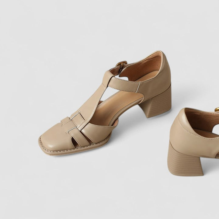 Elyxiana | Orthopedic T-Strap Block Heels 4