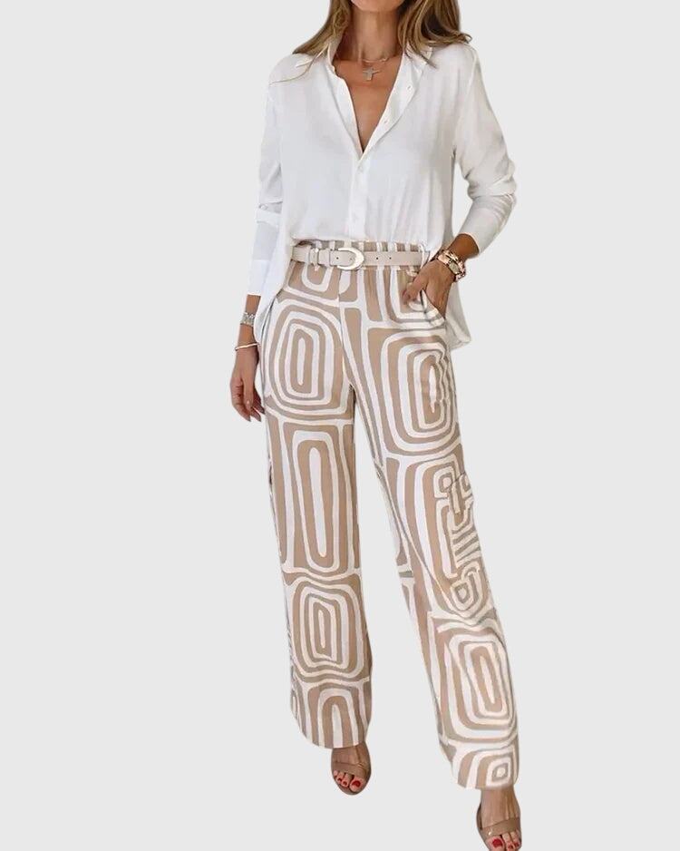 Emilia™ | Stylish Pants + Free Blouse & Belt 0