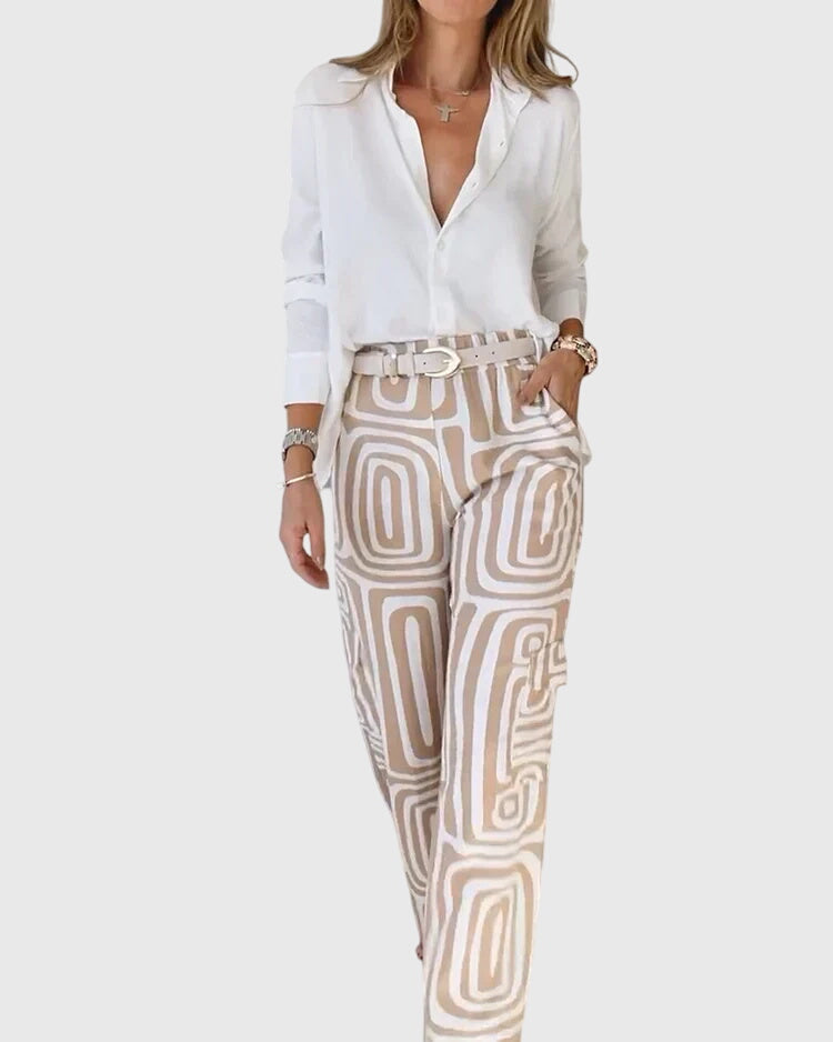 Emilia™ | Stylish Pants + Free Blouse & Belt 1