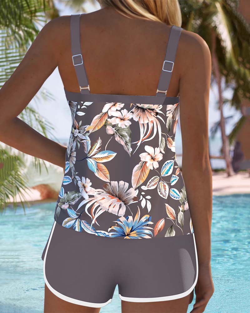 Evie | U-Neck Floral Tankini 1
