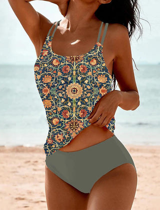 Georgia | Flower Print Tankini 0