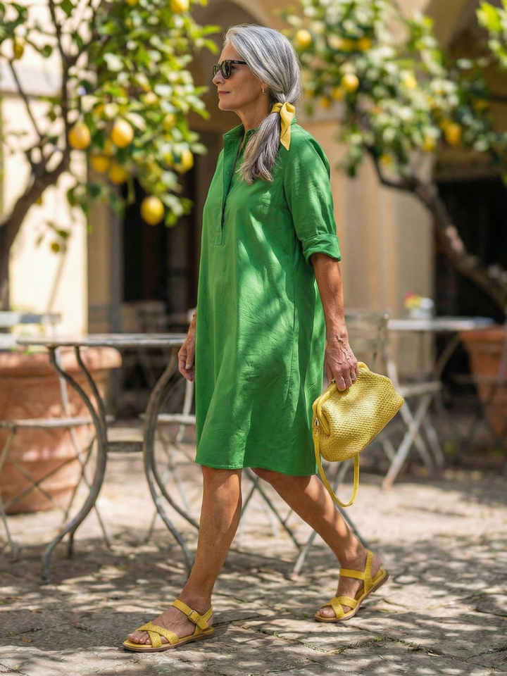 Gina Womens Dress | Lightweight Summer Dress, Knee-Length, Relaxed Fit 0