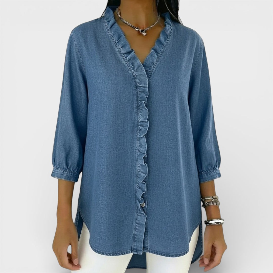Heather | Elegant Ruffled Blouse 0