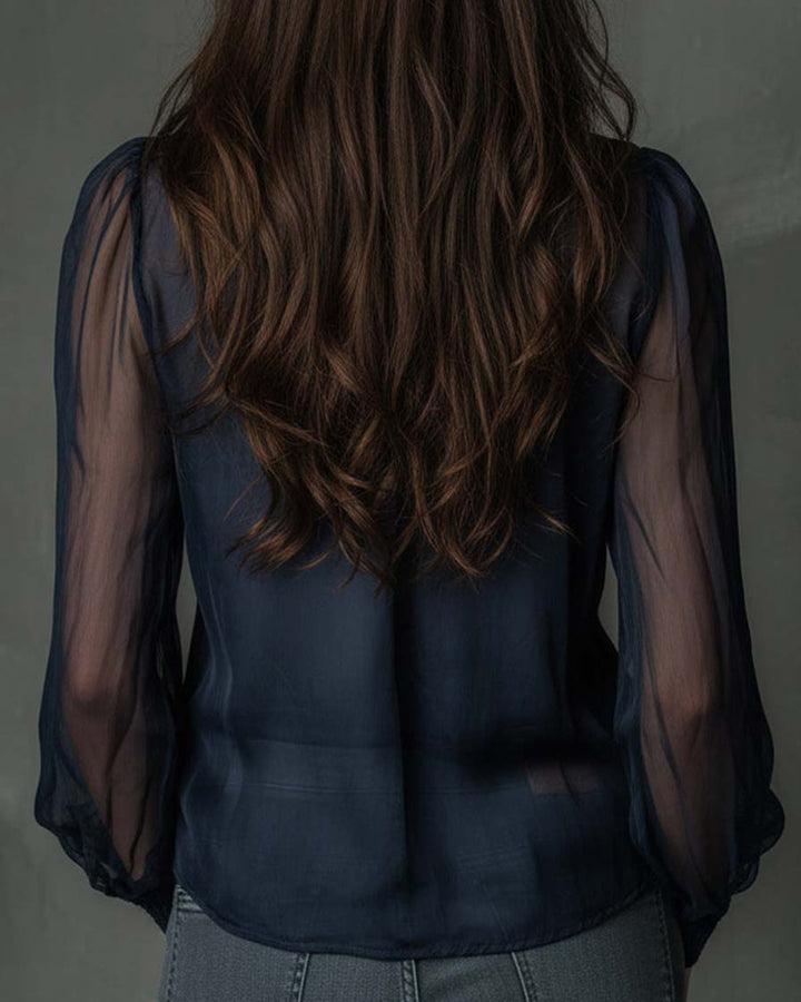 Helen | Half-Zip Blouse Long Sleeve Knit 2