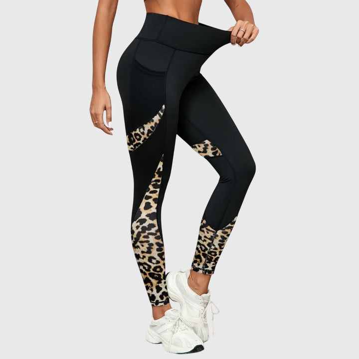 High-Waisted Leopard Print Training Pants 2