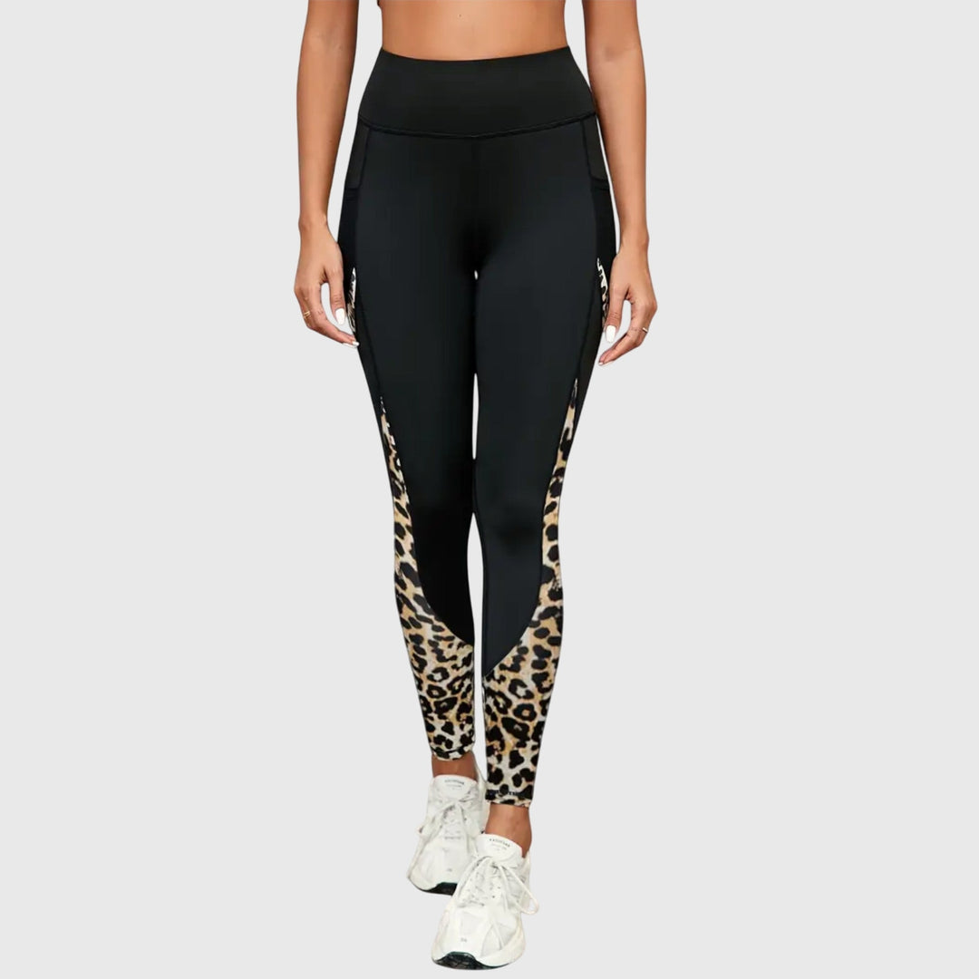 High-Waisted Leopard Print Training Pants 4