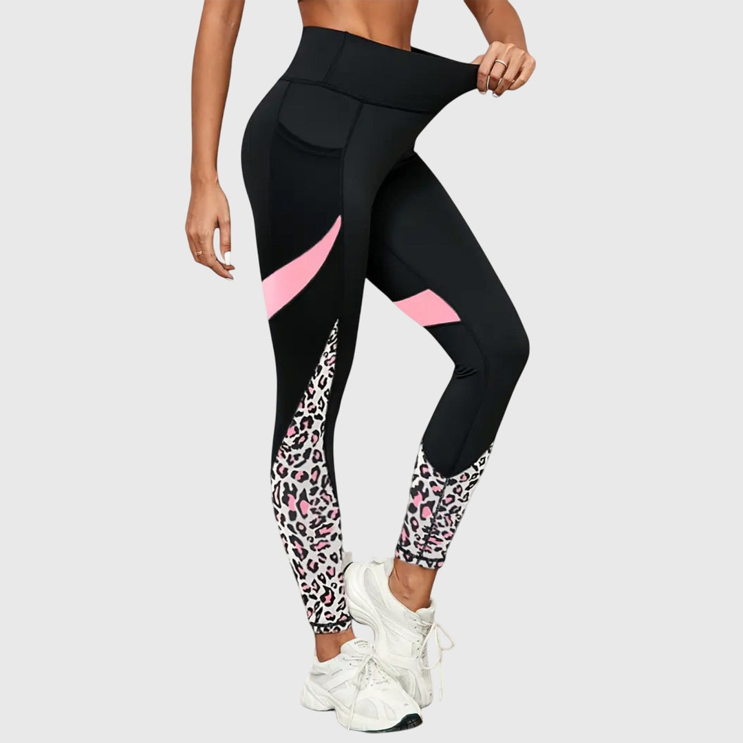 High-Waisted Leopard Print Training Pants 6