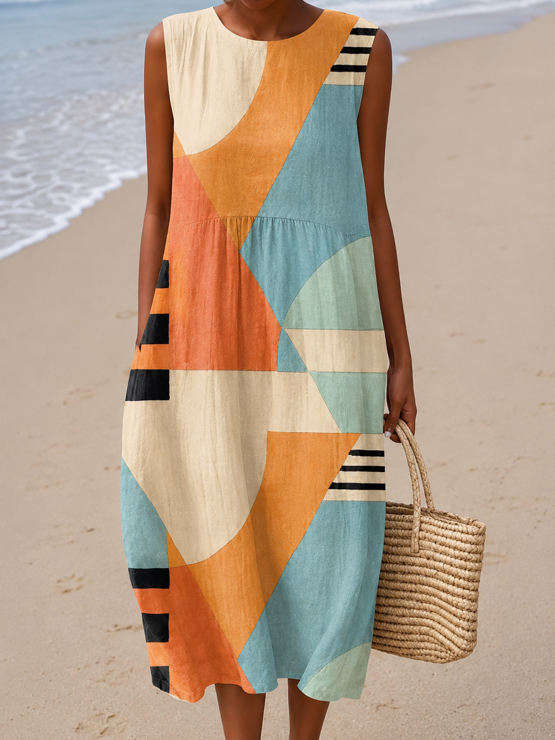 Iris™ Geometric Midi Dress 0