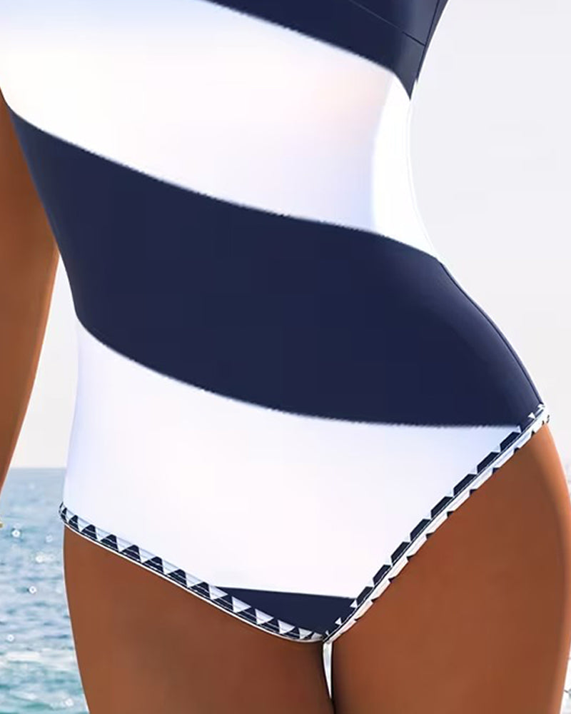 Isabella | Striped One-Piece Swimsuit 2