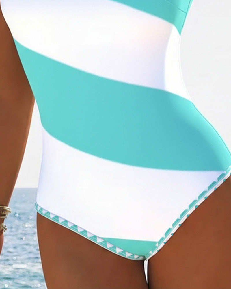 Isabella | Striped One-Piece Swimsuit 6