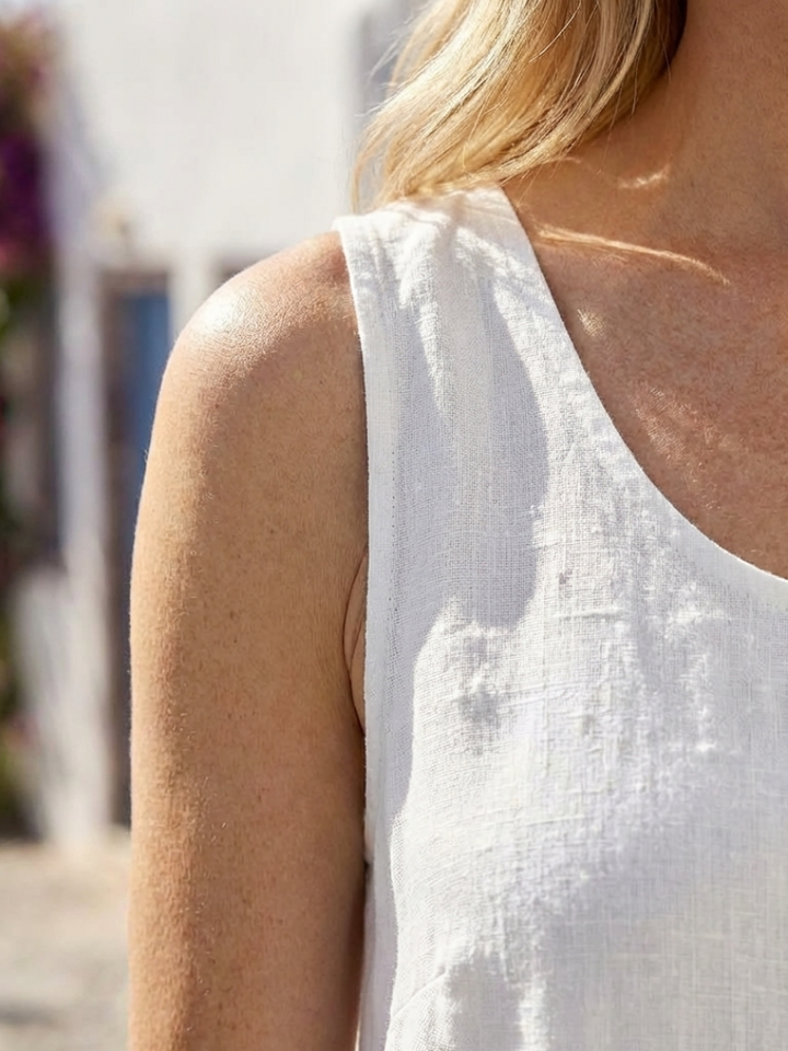 Ismera | Sleeveless Round Neck Relaxed Midi Dress 2