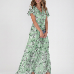 Ismeria | Floral Chiffon Maxi Dress 3