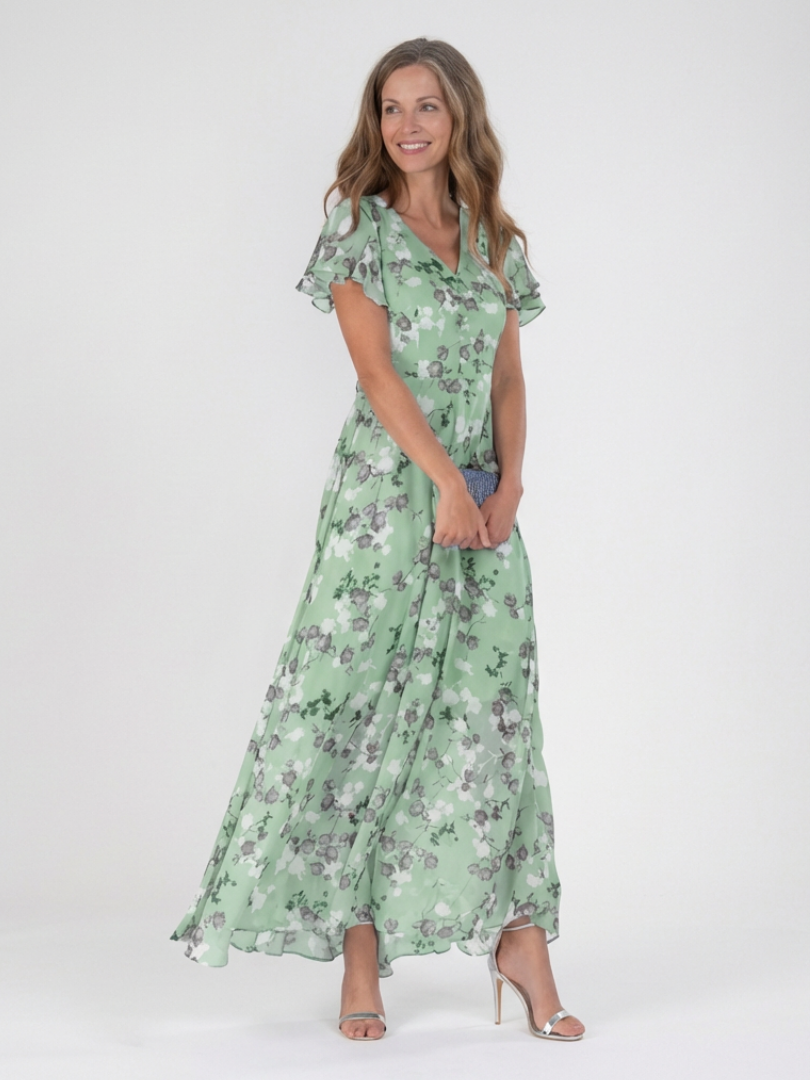 Ismeria | Floral Chiffon Maxi Dress 3