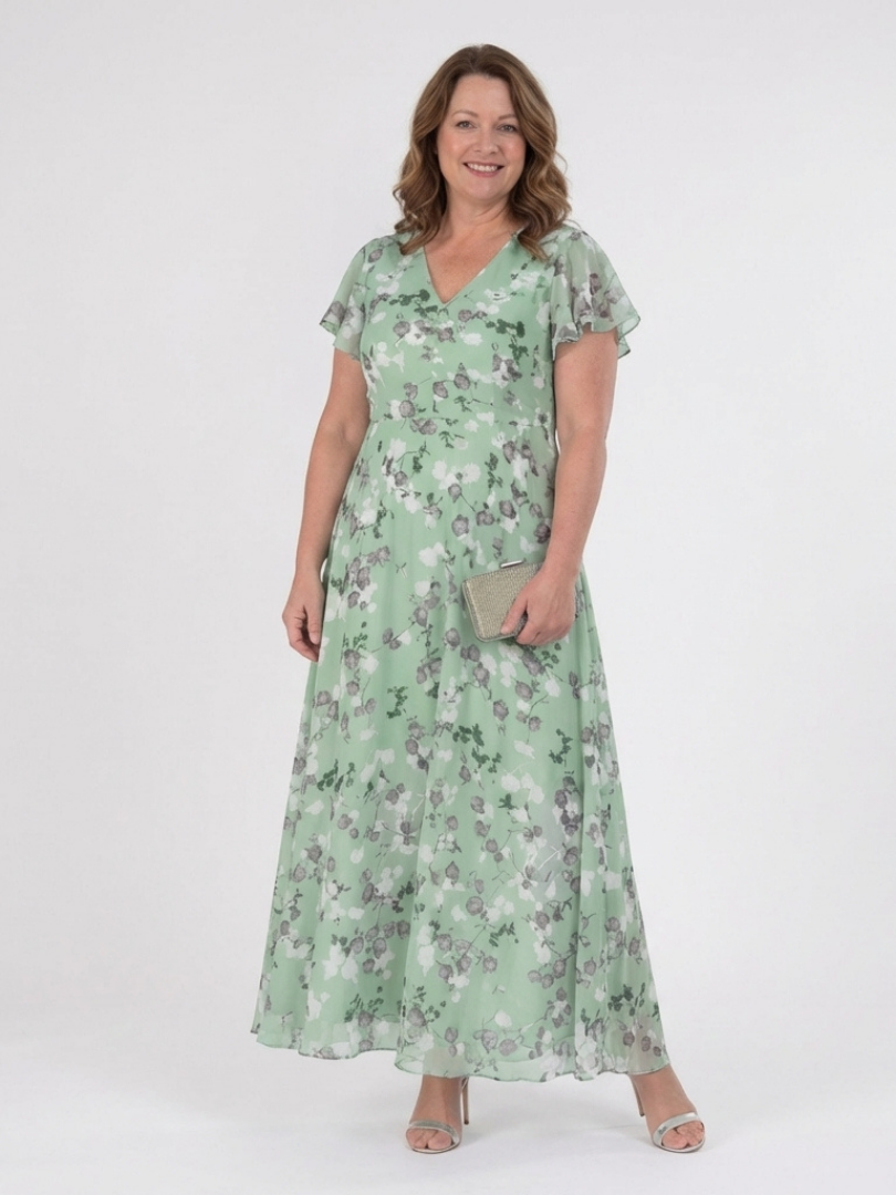 Ismeria | Floral Chiffon Maxi Dress 4