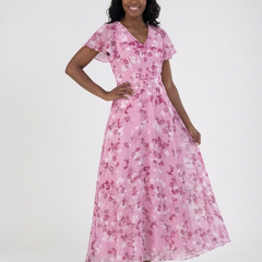 Ismeria | Floral Chiffon Maxi Dress 6