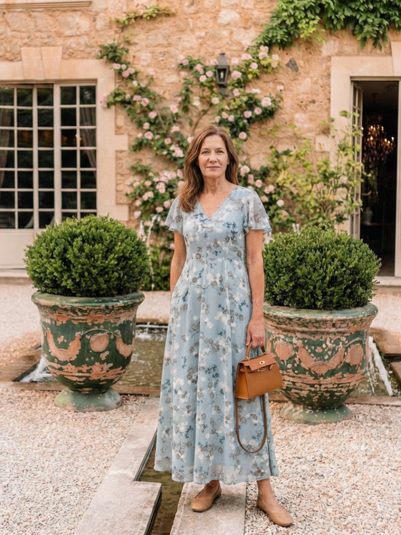Ismeria | Floral Chiffon Maxi Dress 8