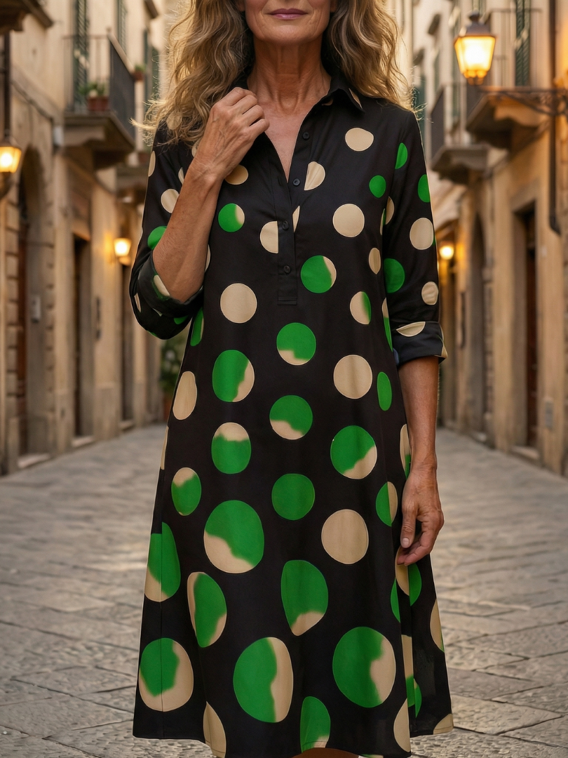 Kara Walk Dress | Lightweight Polka Dot Summer Dress for Women, Knee Length 3