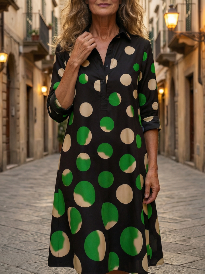 Kara Walk Dress | Lightweight Polka Dot Summer Dress for Women, Knee Length 3