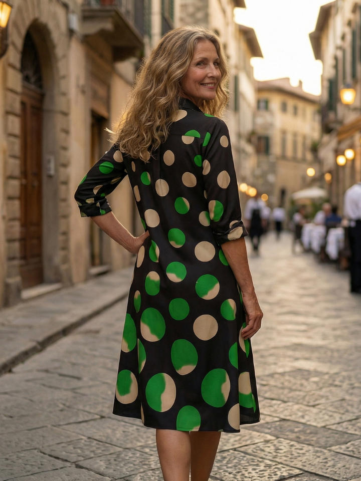 Kara Walk Dress | Lightweight Polka Dot Summer Dress for Women, Knee Length 4