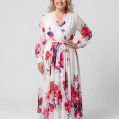 Lillian | Floral Long Sleeve Wrap Maxi Dress 3