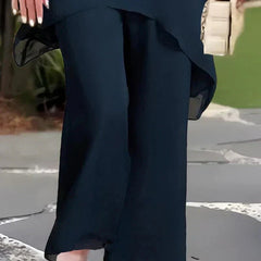 Linda | Suit with draped palazzo pants 4