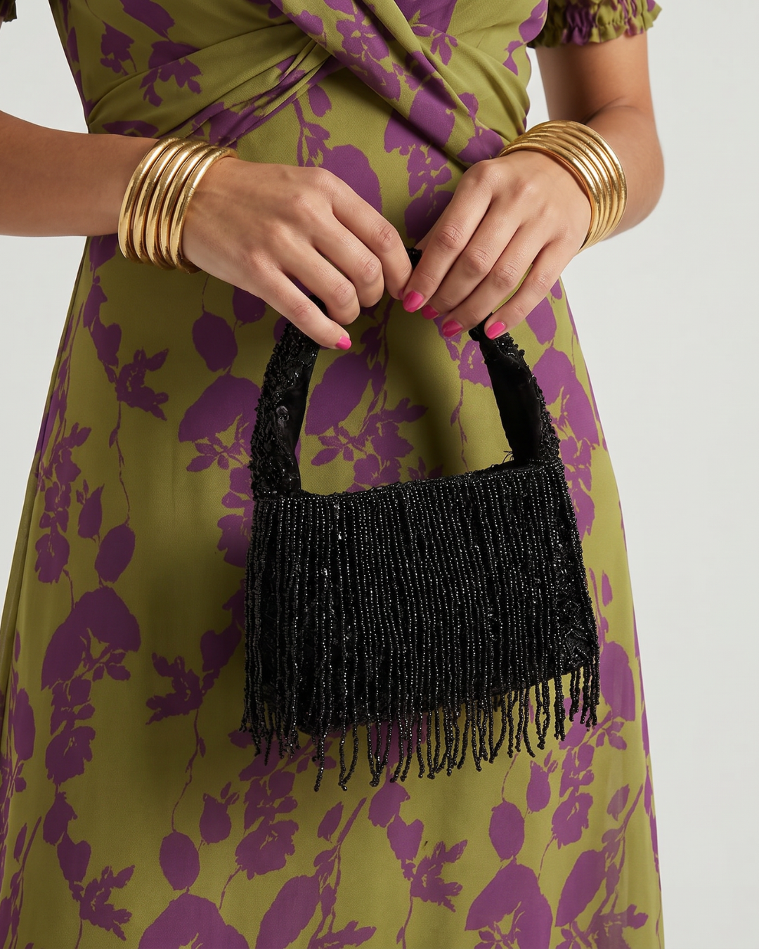 Linnea | Beaded Fringe Evening Handbag 0