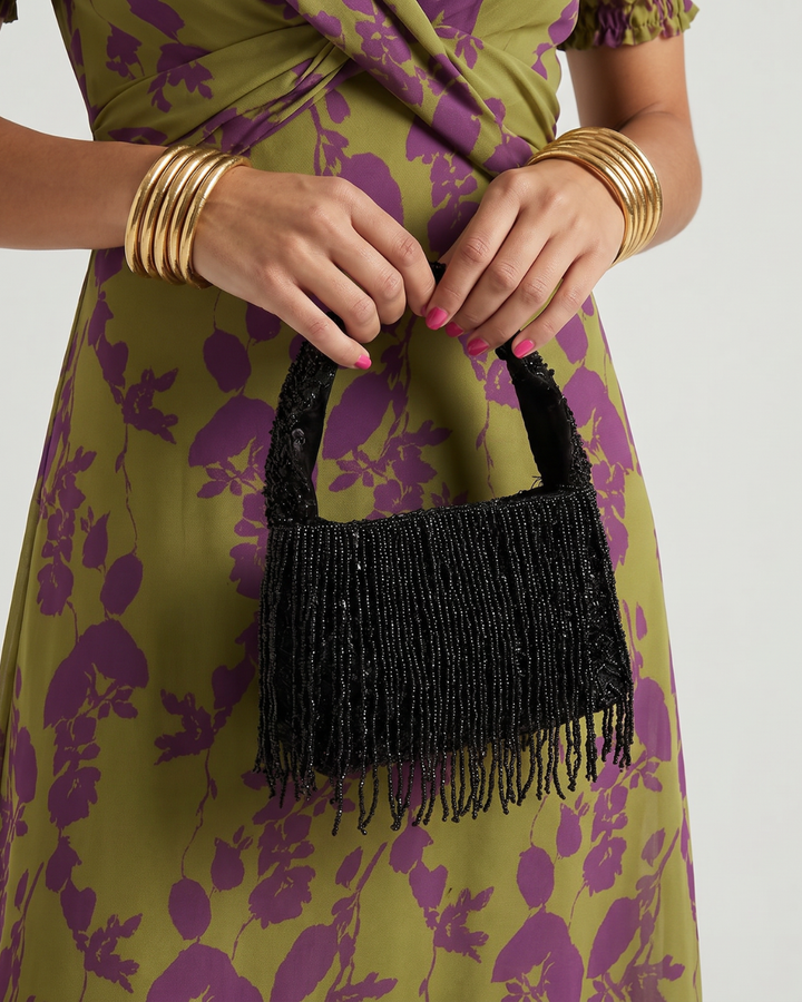 Linnea | Beaded Fringe Evening Handbag 0