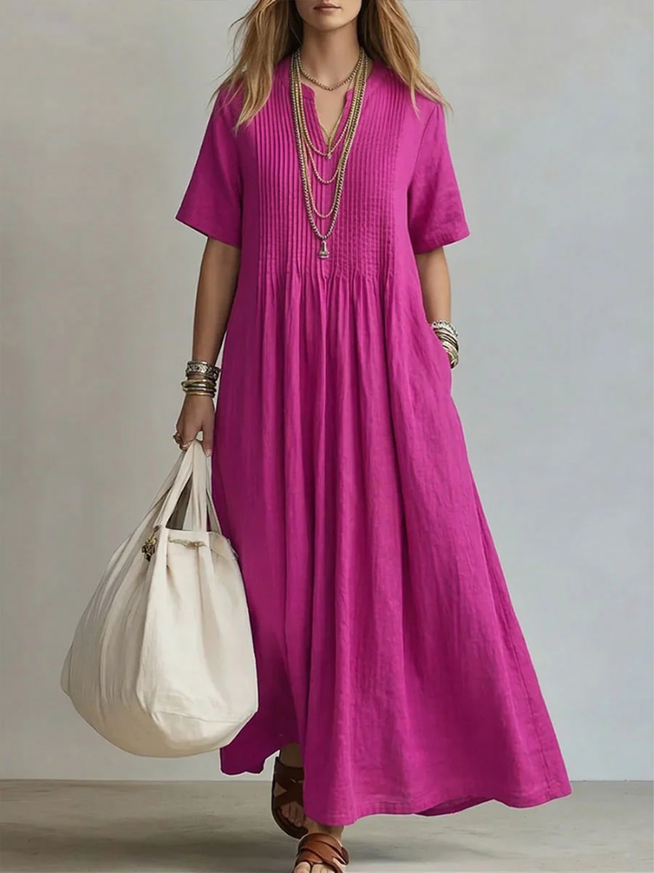 Livia Pintuck Maxi Dress 0