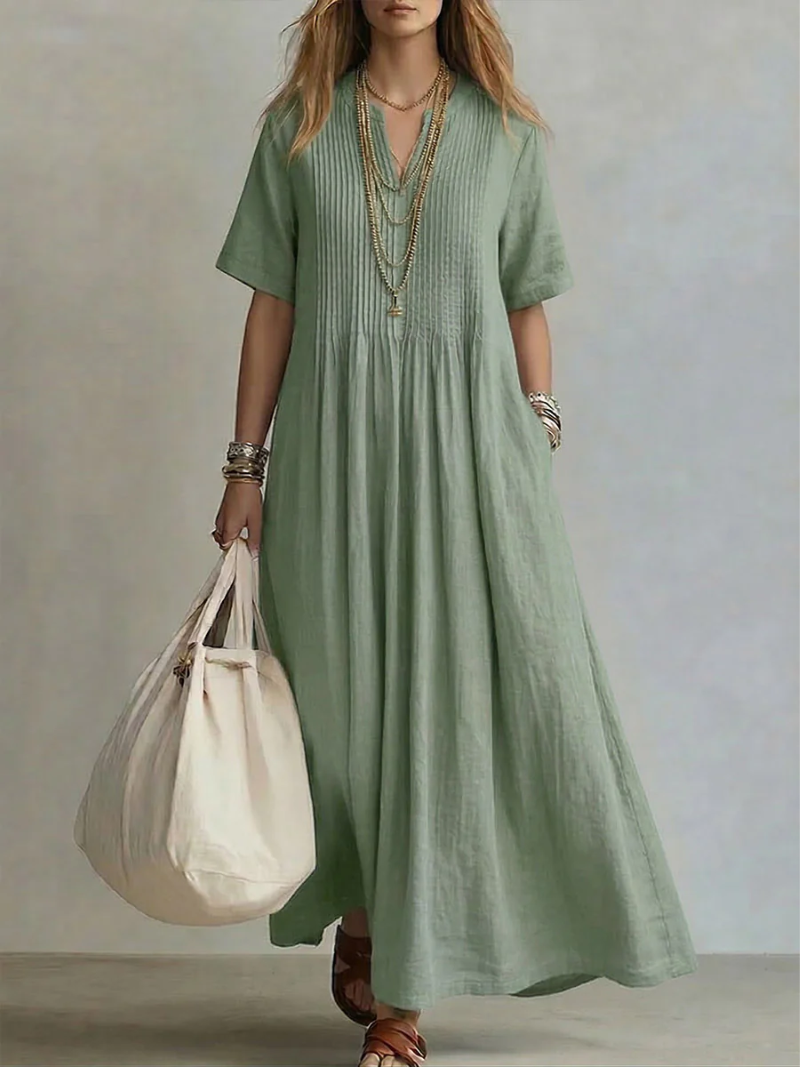 Livia Pintuck Maxi Dress 1