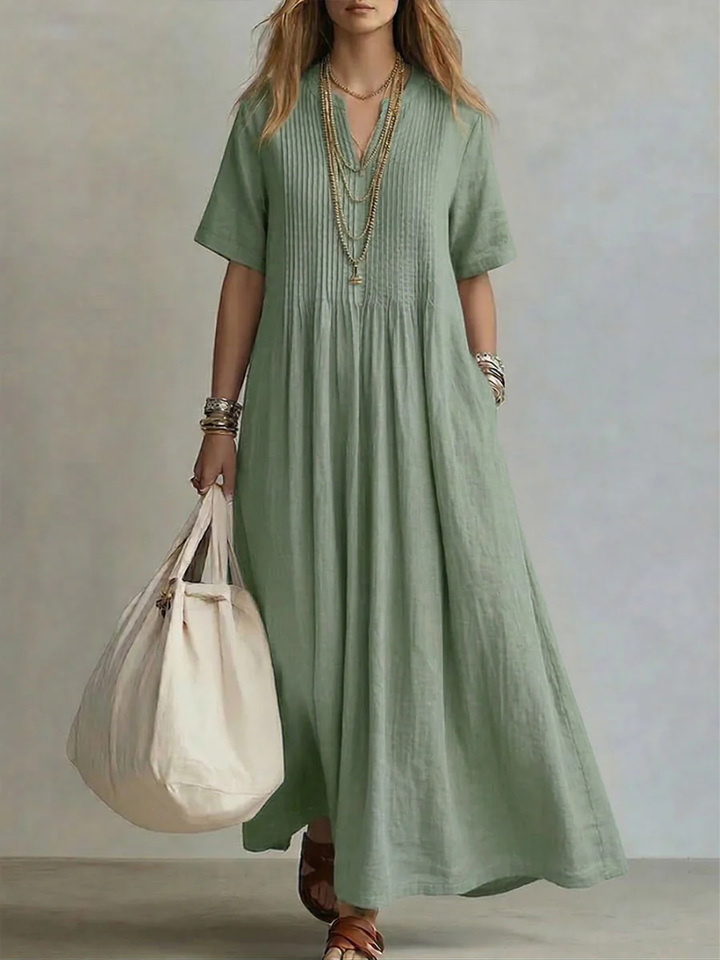 Livia Pintuck Maxi Dress 1